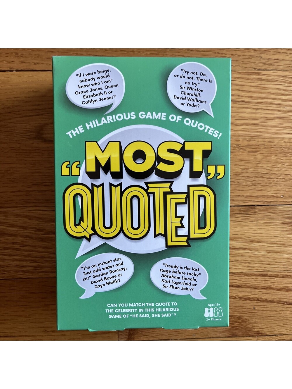 Most Quoted Game Of Celebrity Quotes Party Professor Puzzle Sealed 2+ Players
